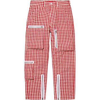 Pantalones Supreme Gingham Flight Pant Rojas | Supreme 236HK